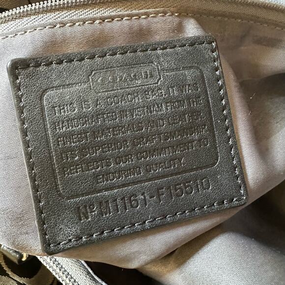 Coach | Black and Gray Ashley Signature Sateen Carryall Bag Mom Bag Travel - Picture 6 of 16